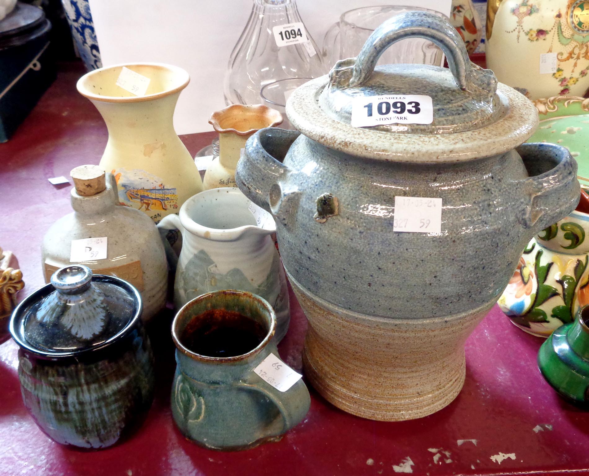 A quantity of Studio Pottery including jugs, vases, etc.