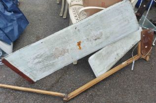 A vintage boat rudder