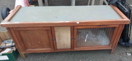 An outdoor hutch