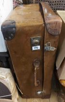 A vintage brown suitcase