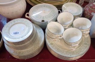 A quantity of Royal Worcester bone china tableware, decorated in the Allegro pattern, including