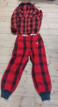 A vintage American Woolrich red check hunting shirt made in the Woolrich Woolen Mills PA - sold with