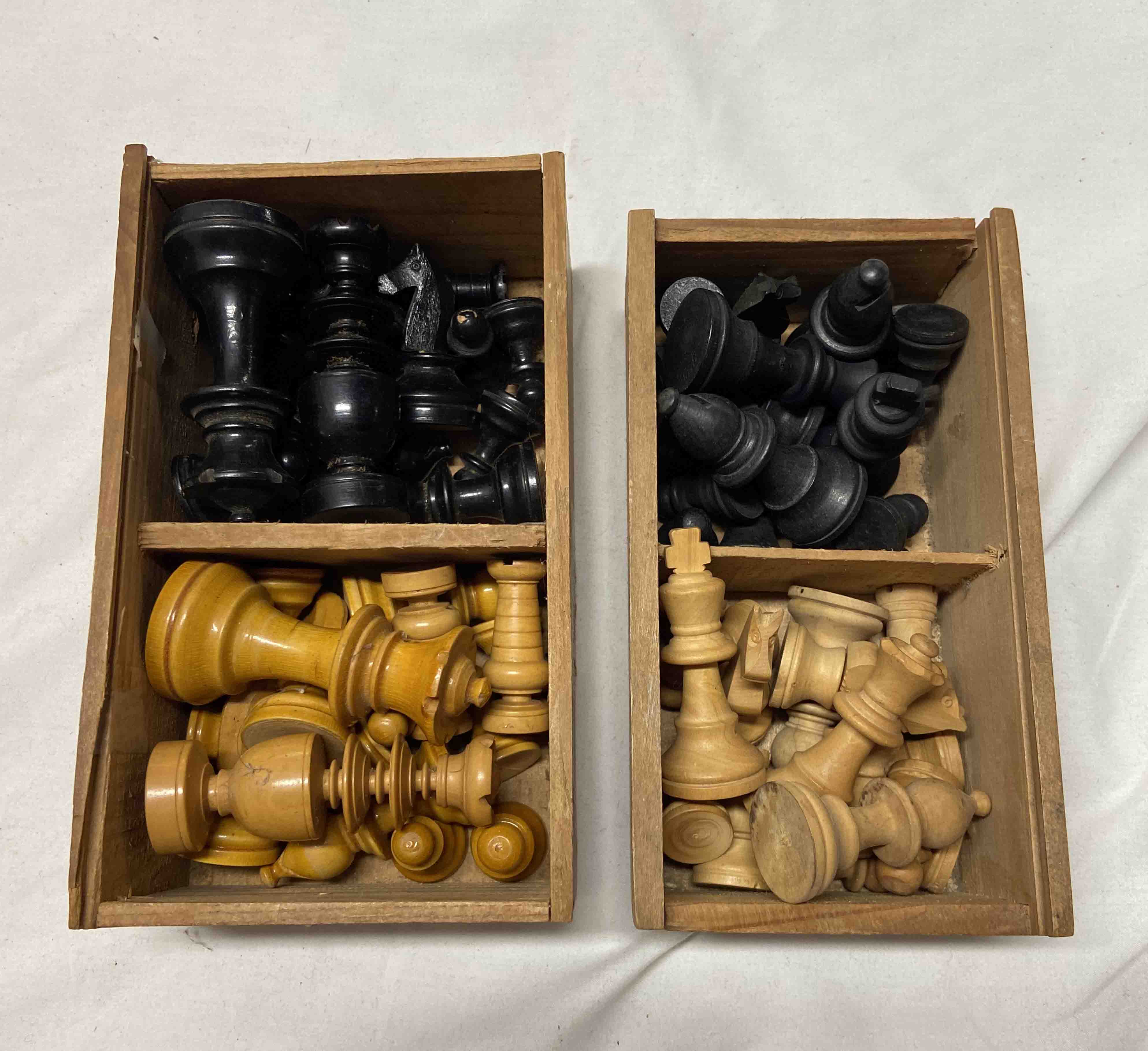 Two complete chess sets