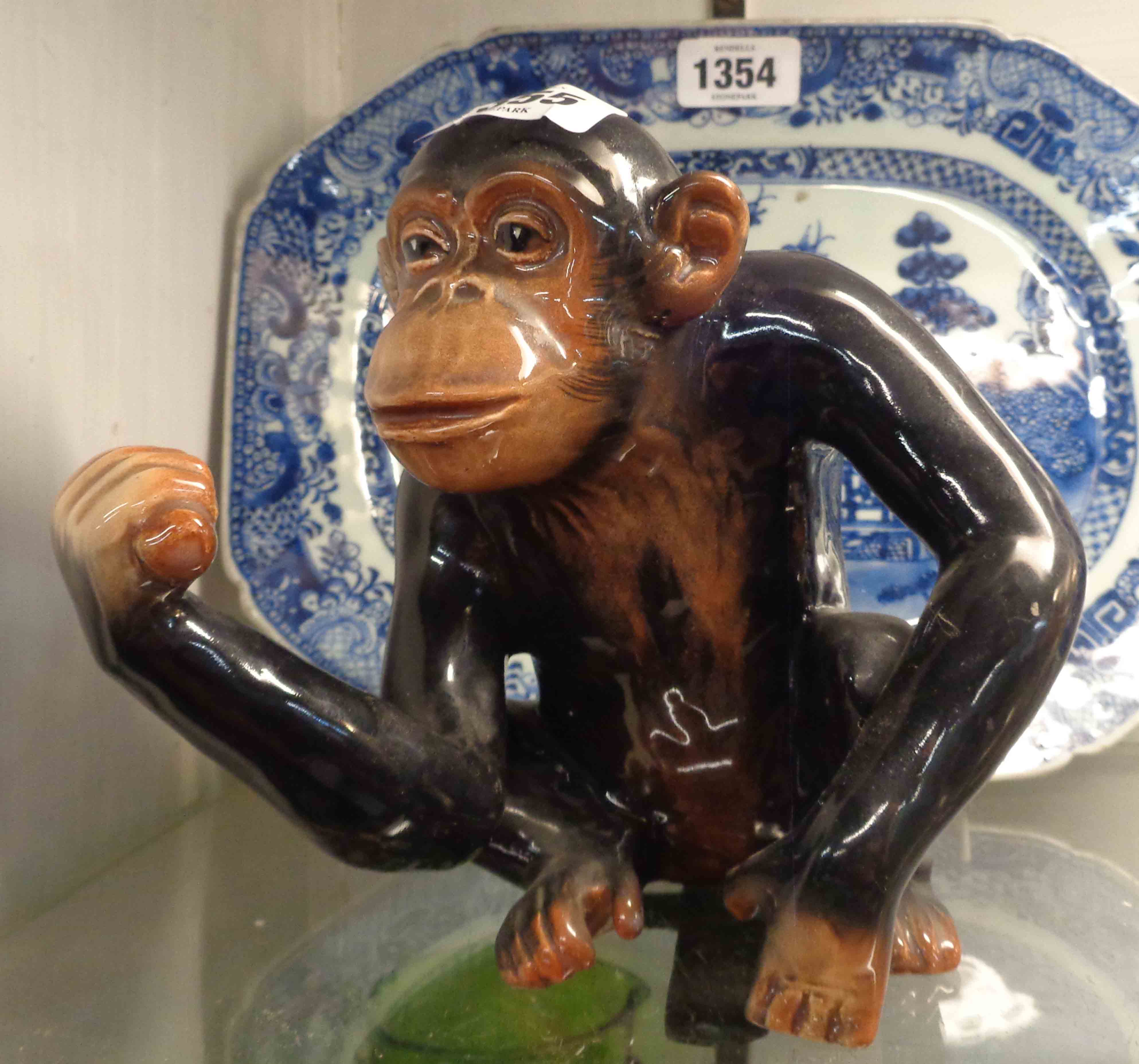 A SylvaC pottery figurine, depicting a Chimpanzee