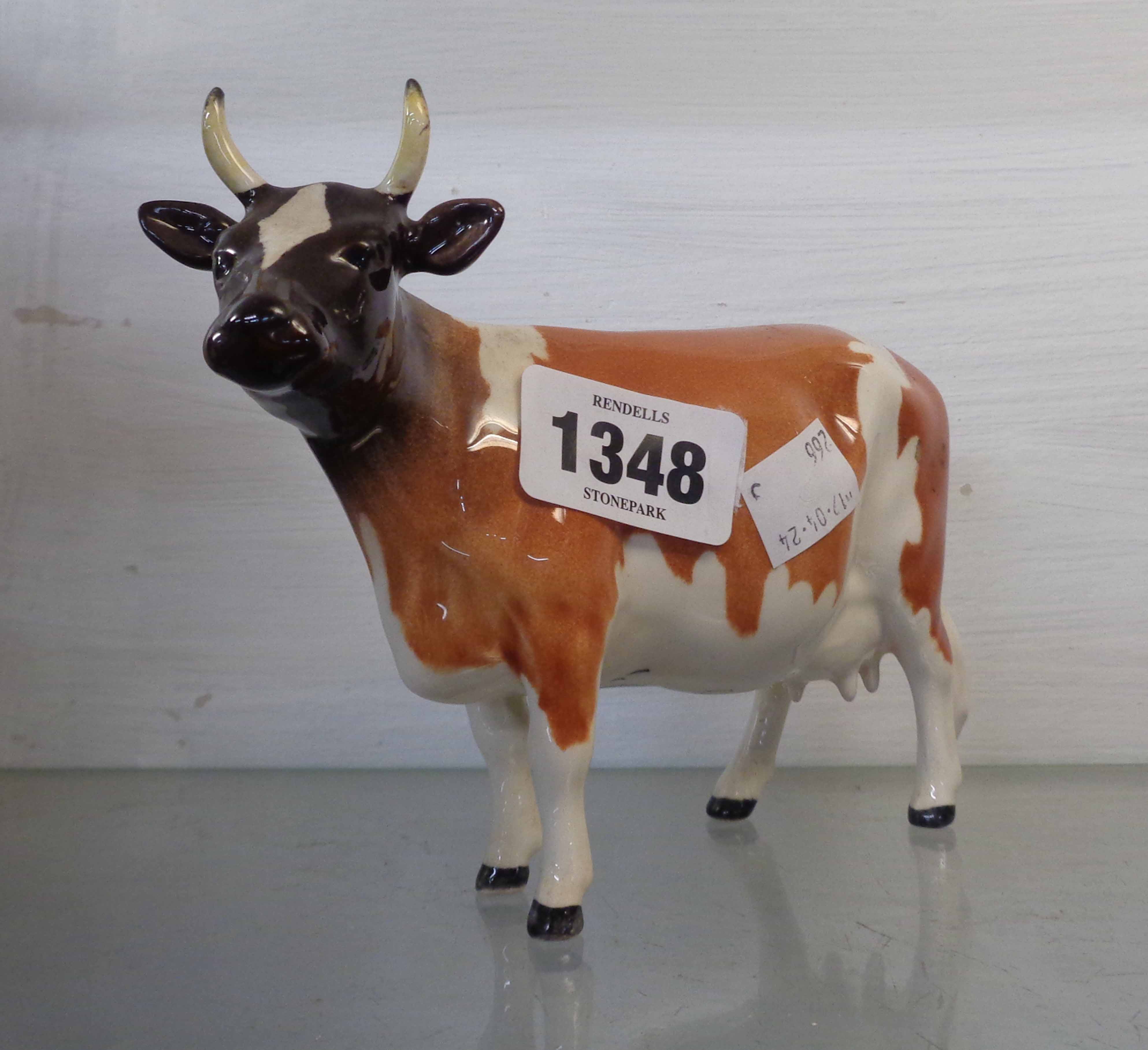 A Beswick pottery Ayrshire cow figure 'Champion Ickham Bessie'