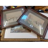 A.E. Ferguson: a pair of framed watercolours, one entitled 'Postbridge Dartmoor', the other '