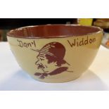 A Devon pottery 'Dan'l Widdon' Widecombe Fair bowl