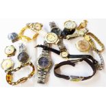 A bag containing a quantity of assorted mainly modern ladies' and gentlemen's wristwatches - various