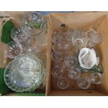 Two boxes containing a quantity of glassware including drinking glasses, etc.