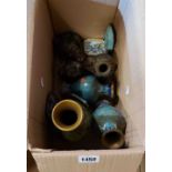 A box containing a quantity of cloisonné items including dishes, vases, etc. - a/f