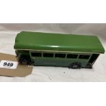 A vintage Tri-ang green line toy bus - 1950's