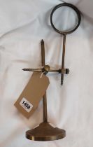 A brass scientific magnifier on stand - marked Ross, London