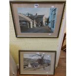 John Cooke: a pair of painted framed watercolours, one entitled 'Longsleddale Afternoon 1,' the