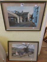 John Cooke: a pair of painted framed watercolours, one entitled 'Longsleddale Afternoon 1,' the
