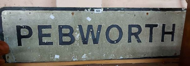 A vintage 'Pebworth' village sign