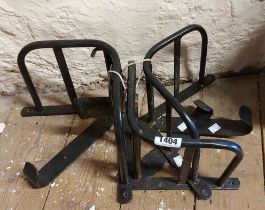 Four modern metal horse tack racks by Stubbs