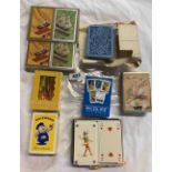 A quantity of vintage collectable playing cards