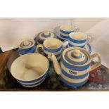 A quantity of T.G. Green Cornish Ware including teapot, small milk jug, butter dish, etc.