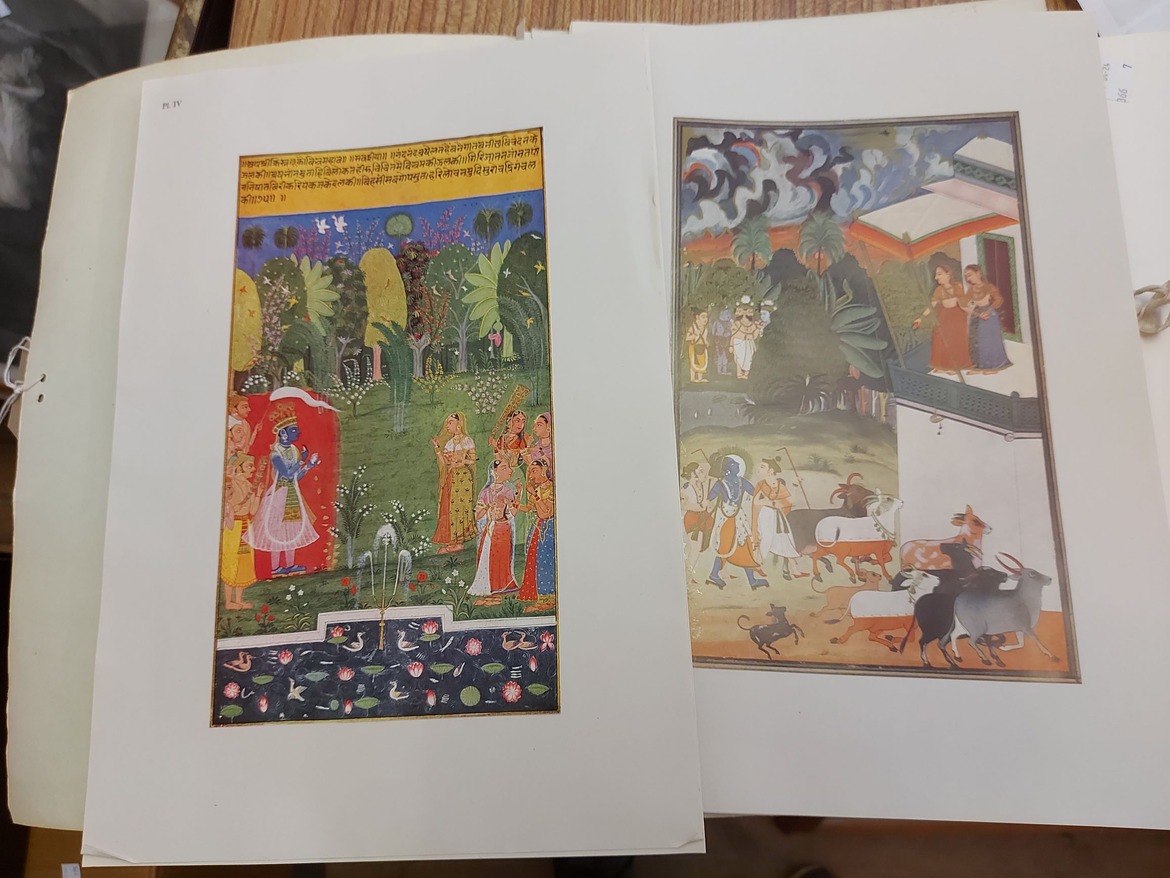 A folio containing Bundi Painting loose coloured prints - printed in Bombay - Lalit Kala Series - Bild 2 aus 2