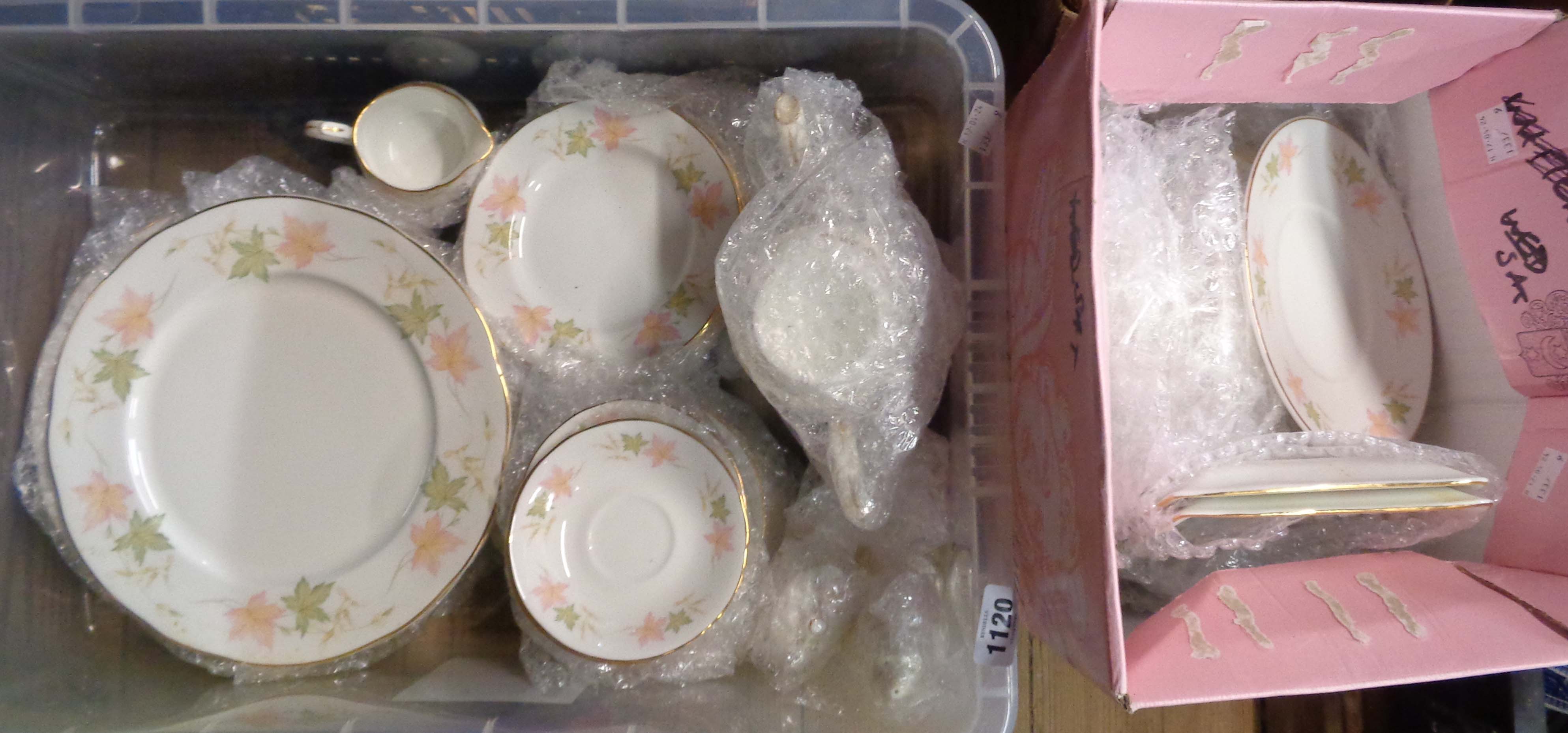 A box containing a quantity of assorted ceramics including two Hammersley St. Paul's Cathedral
