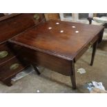 A 53cm 19th Century mahogany Pembroke table with drawer to one end, set on square tapered legs