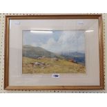 Mary S. Haggerty SWA: a gilt framed watercolour entitled 'On Dartmoor' - signed and with old