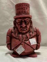 A modern Boer War related Transvaal money box, depicting President Kruger