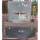 Two old travelling trunks