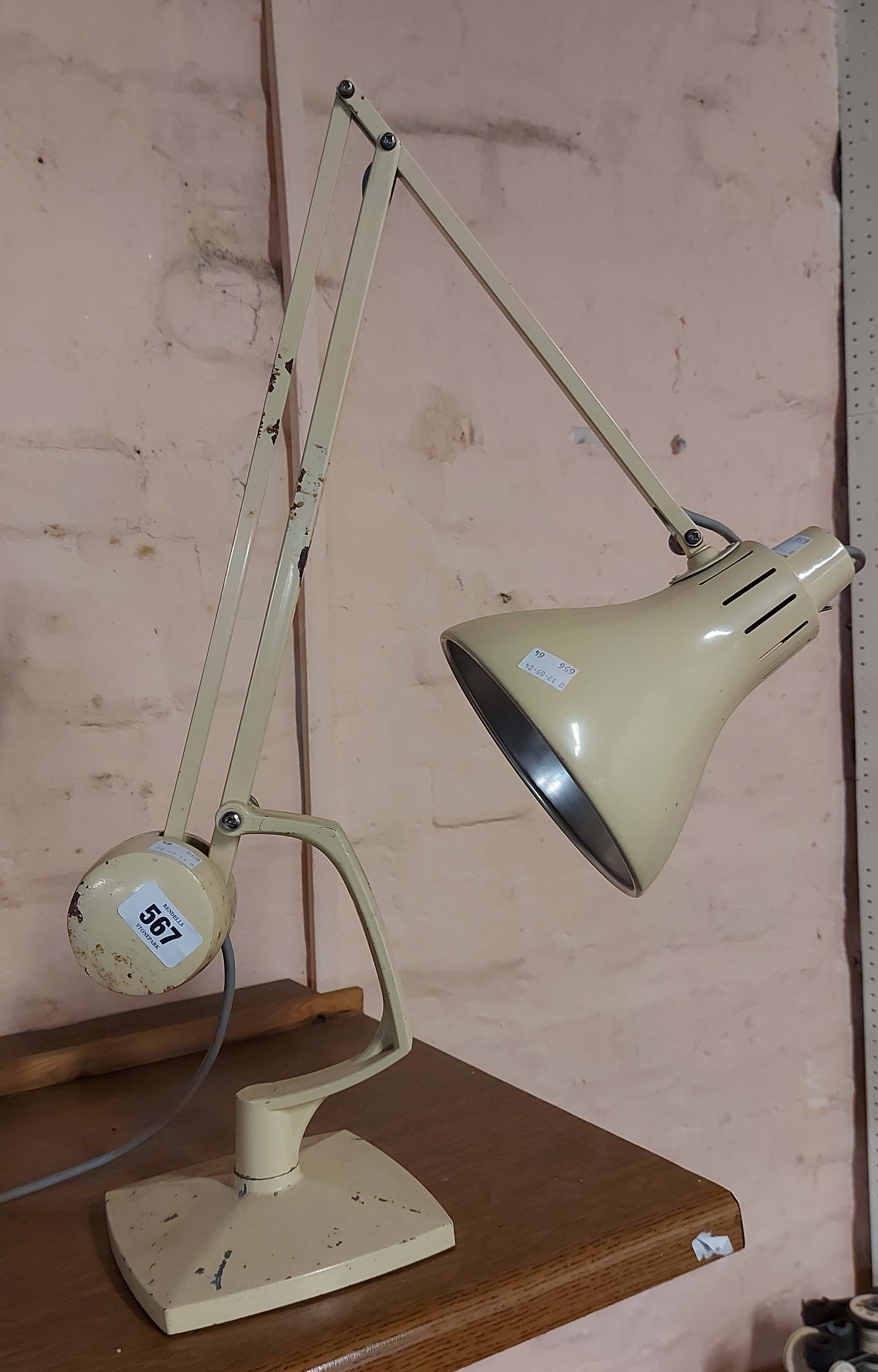 A vintage anglepoise lamp with counter balance action