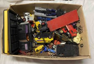 A box containing toy cars, etc.