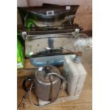 A vintage HMW electric bar heater with chrome reflector - sold with a vintage teasmaid - for