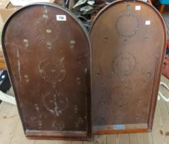 Two vintage bagatelle boards