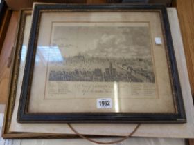 A quantity of framed antique prints comprising named views of London