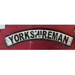 A modern iron 'Yorkshireman' sign