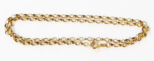 A 375 (9ct.) gold neck chain with sprung clasp