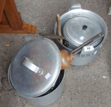 A quantity of kitchenalia including stock pot, etc.