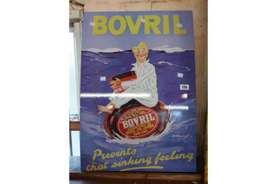 A modern printed tin 'Bovril' sign