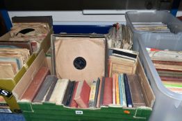 SIX BOXES OF BOOKS, MUSIC SCORES & 78 RPM RECORDS, mostly from the classical, religious or film