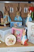 A GROUP OF BOXED ENESCO BEATRIX POTTER PETER RABBIT COLLECTABLES, comprising a limited edition Peter