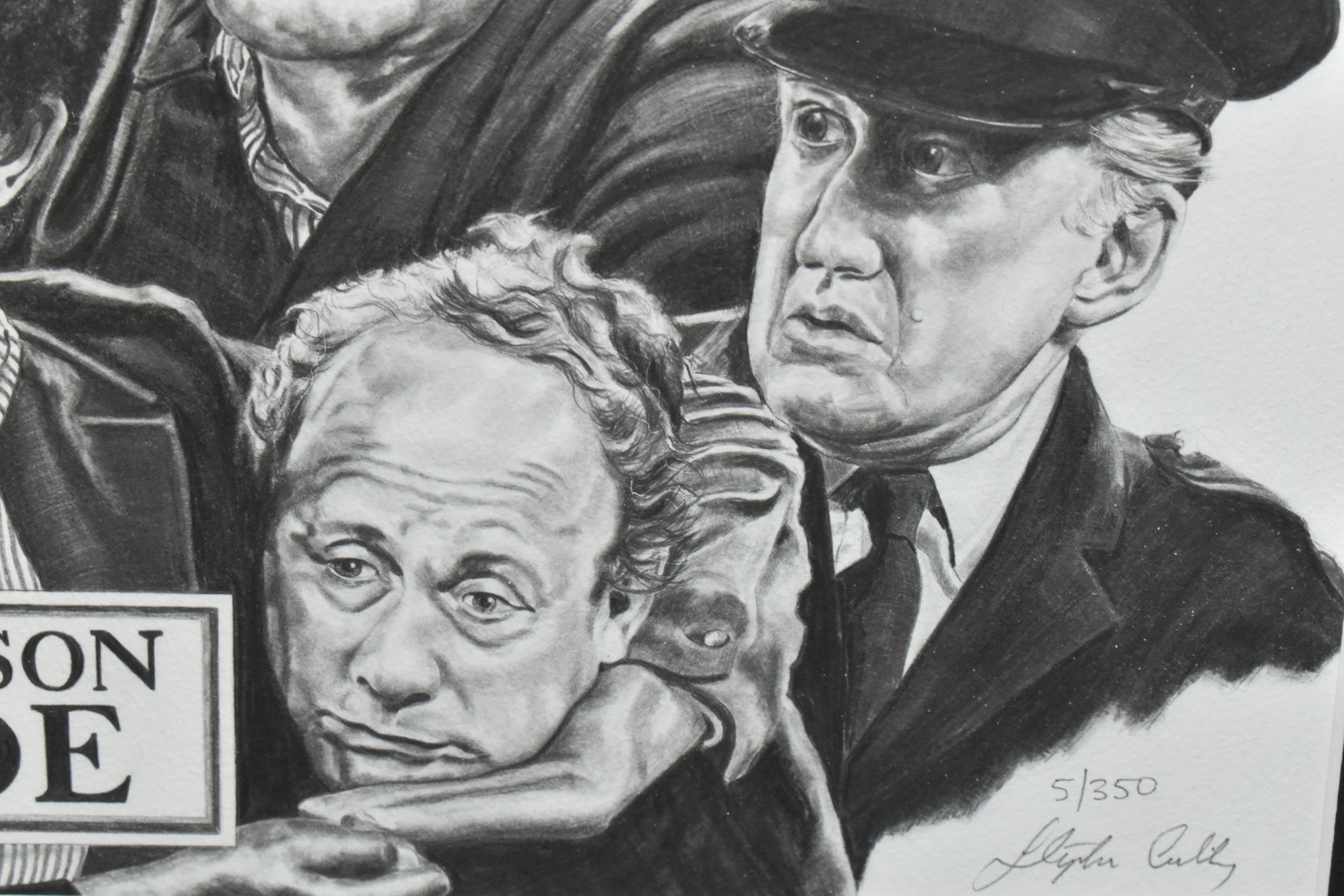 A LIMITED EDITION STEVE LILLY PRINT: PORTRAIT OF PORRIDGE CHARACTERS, H.M. Slade 5/350, pencil - Image 3 of 3