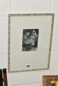 GIOVANNI BARBISAN (ITALY 1914-1988) 'VASE OF FLOWERS', a limited edition etching depicting wild