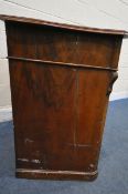 A VICTORIAN FLAME MAHOGANY CABINET, with rectangular mirror back, the top with art deco style
