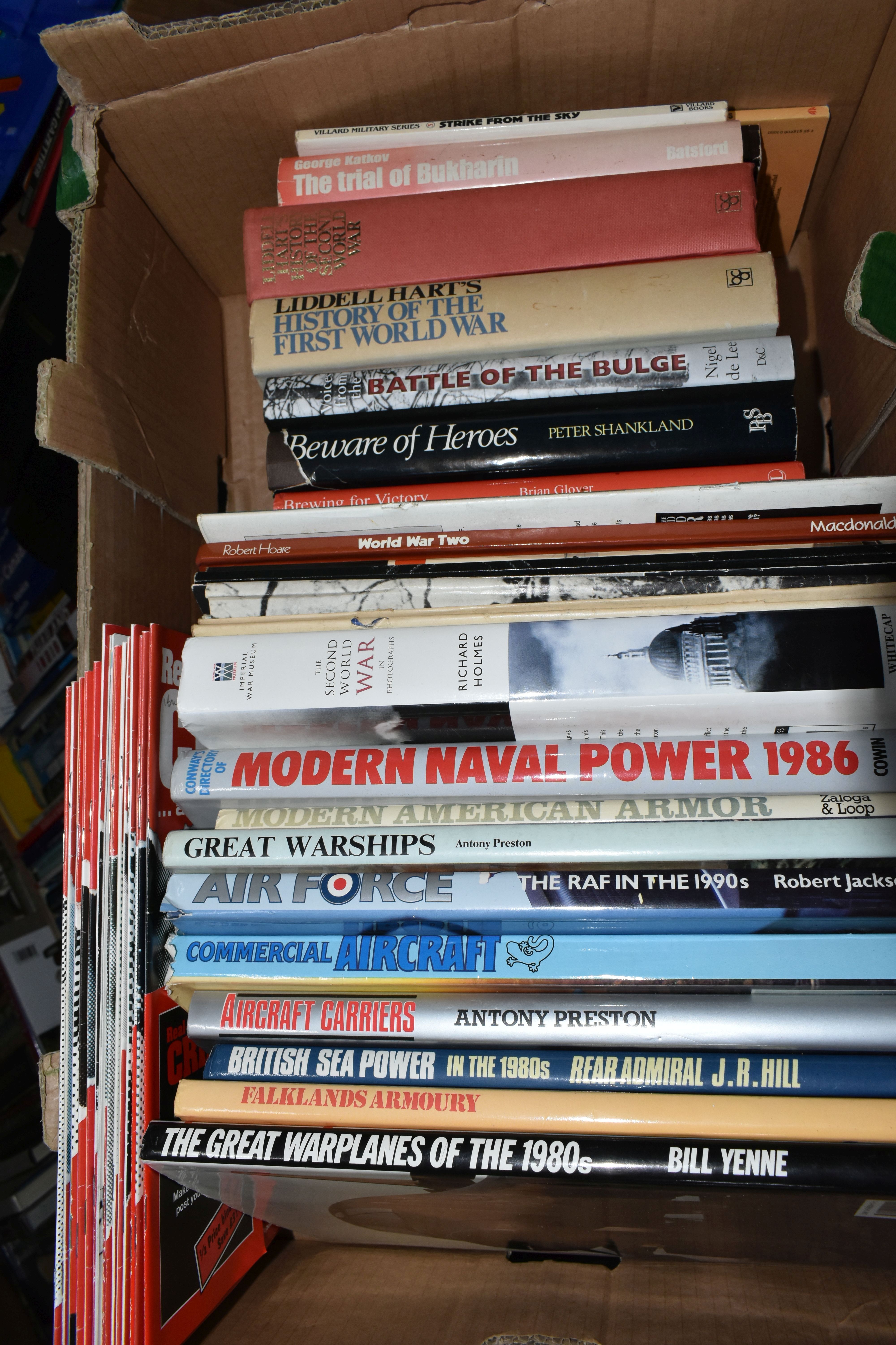 FIVE BOXES OF BOOKS & MAGAZINES containing approximately 110 miscellaneous book titles, mostly in - Image 2 of 6