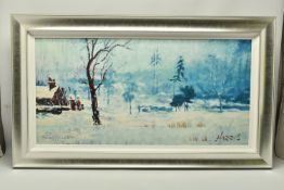 ROLF HARRIS (1930-2023) 'SNOW ON MARSHY GROUND', a signed limited edition print depicting a winter