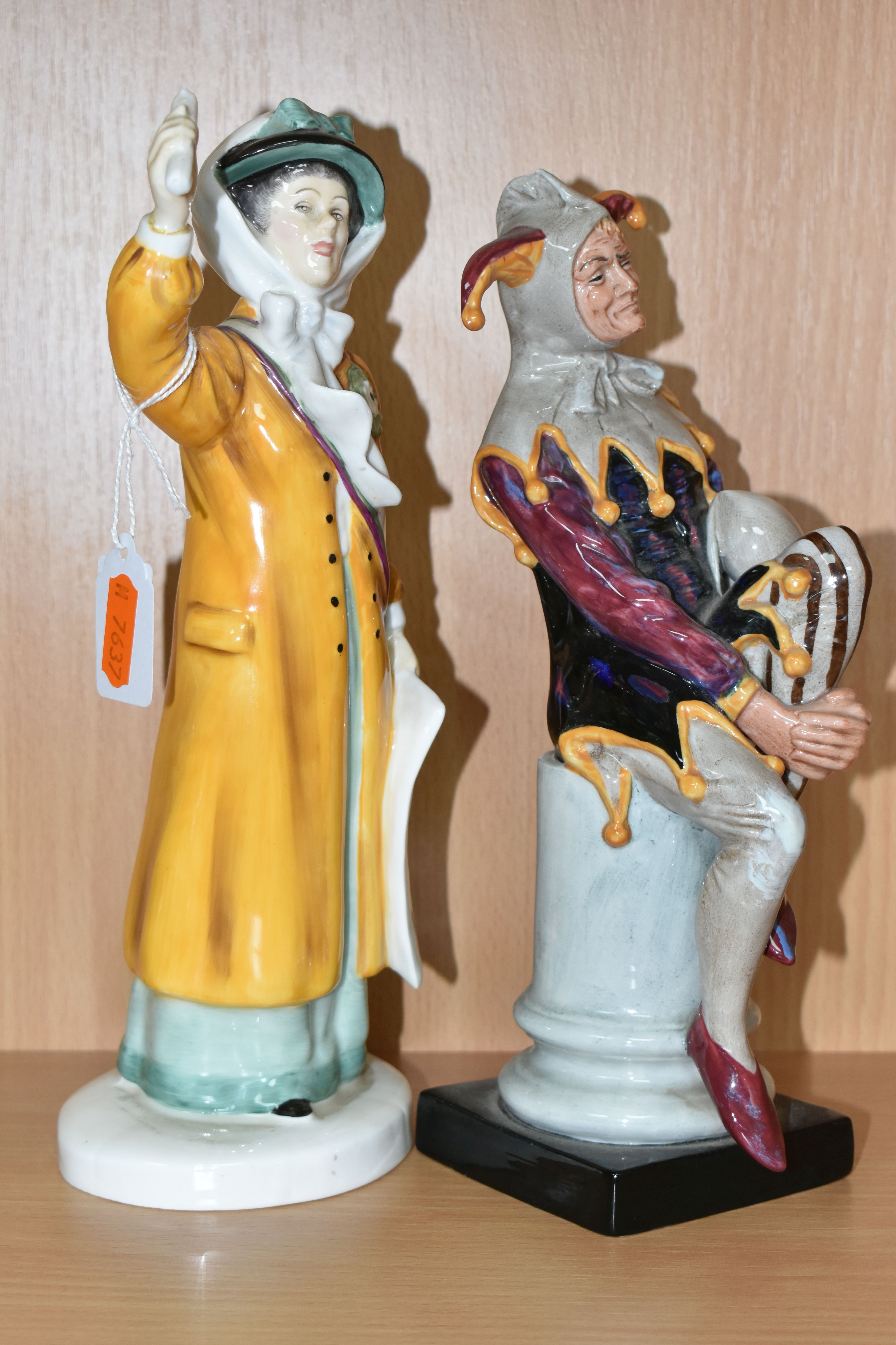 FOUR ROYAL DOULTON FIGURES, comprising Votes for Women HN2816 (wrist broken and reglued, chip to - Image 6 of 7