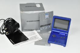 NINTENDO GAMEBOY ADVANCE SP BOXED, includes the system and charger, no games included, system tested