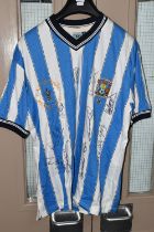 A SIGNED REPLICA COVENTRY CITY F.A. CUP FINAL 1987 20TH ANNIVERSARY FOOTBALL SHIRT, signed by