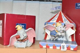 TWO BOXED ENESCO DISNEY SHOWCASE COLLECTION 'DUMBO' THEMED SCULPTURES, from Disney Traditions by Jim