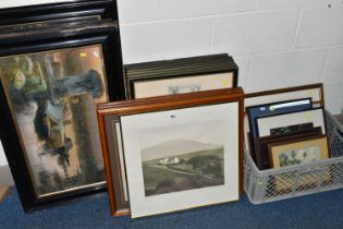 A SMALL QUANTITY OF PRINTS ETC, to include a Alan Kennedy limited edition etching 'Isle of Islay',