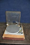A VINTAGE GOLDRING LENCO GL68 TURNTABLE with broken plexiglass lid (PAT pass and working)